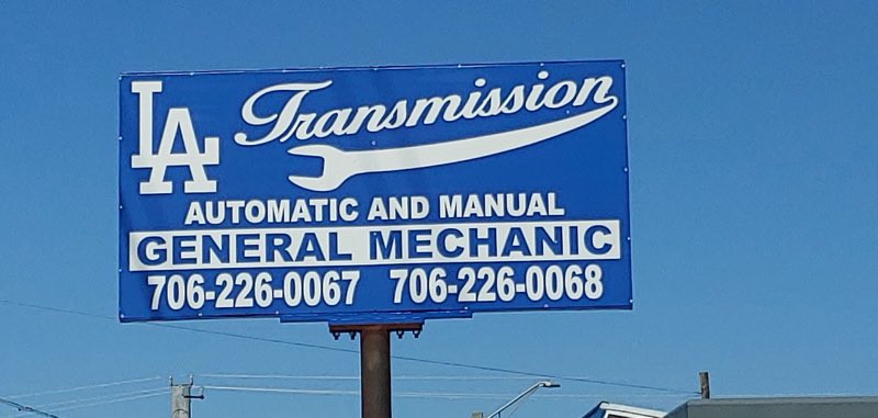 LA Transmission street sign